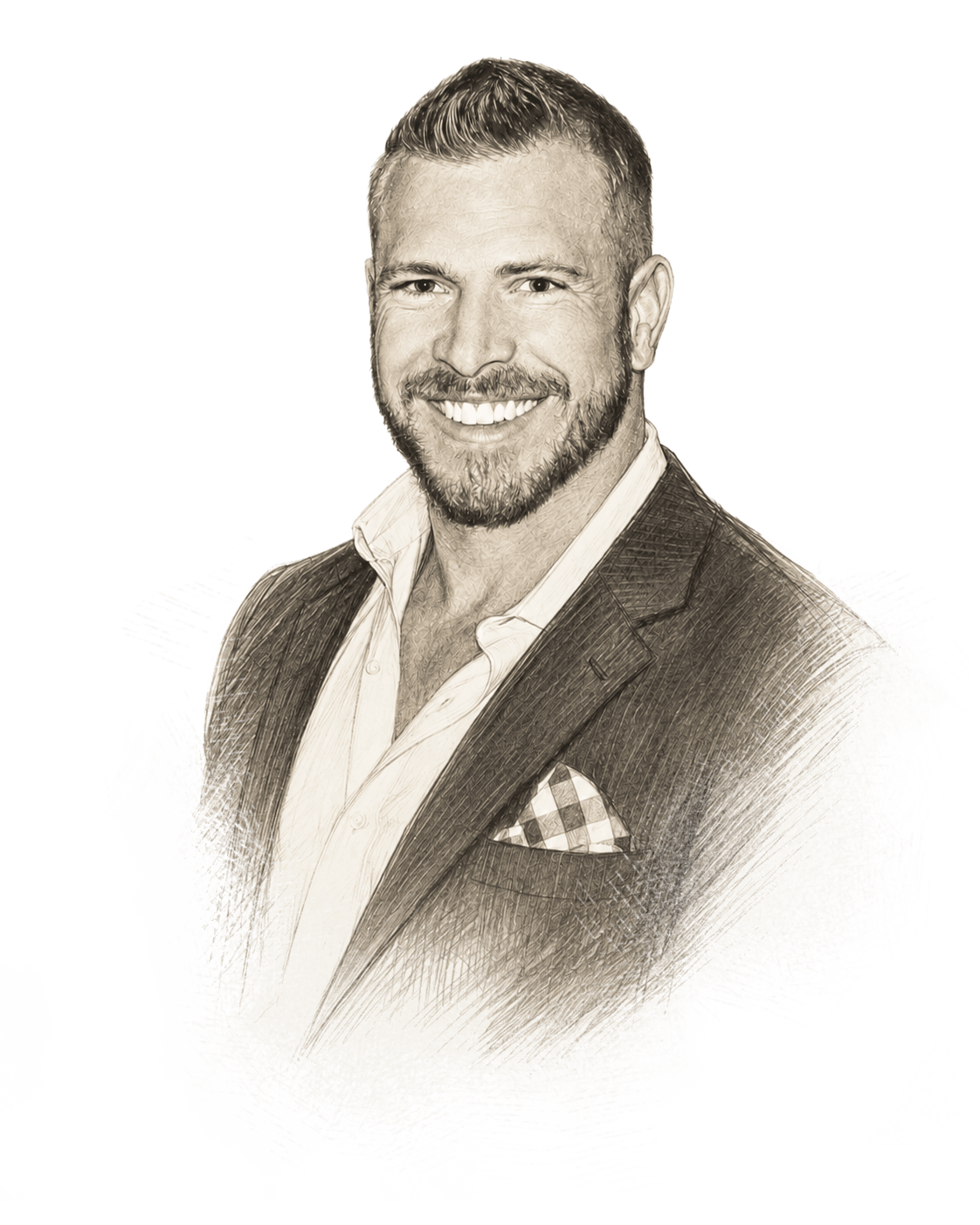 Pencil portrait of Gordon Beecher